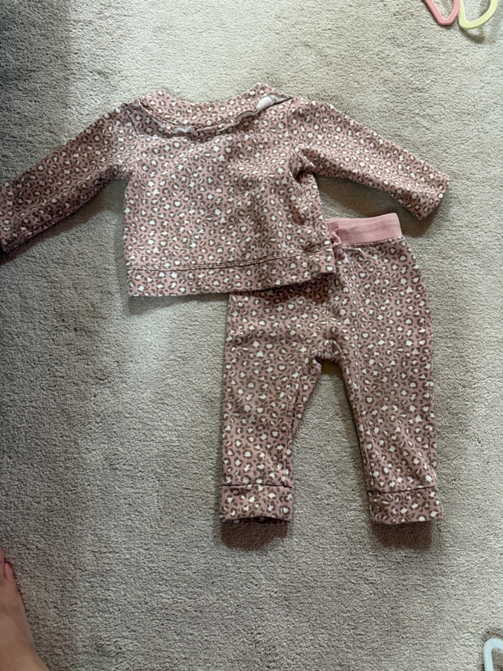 Baby Boden Pink Leopard Print Baby Two-Piece Set